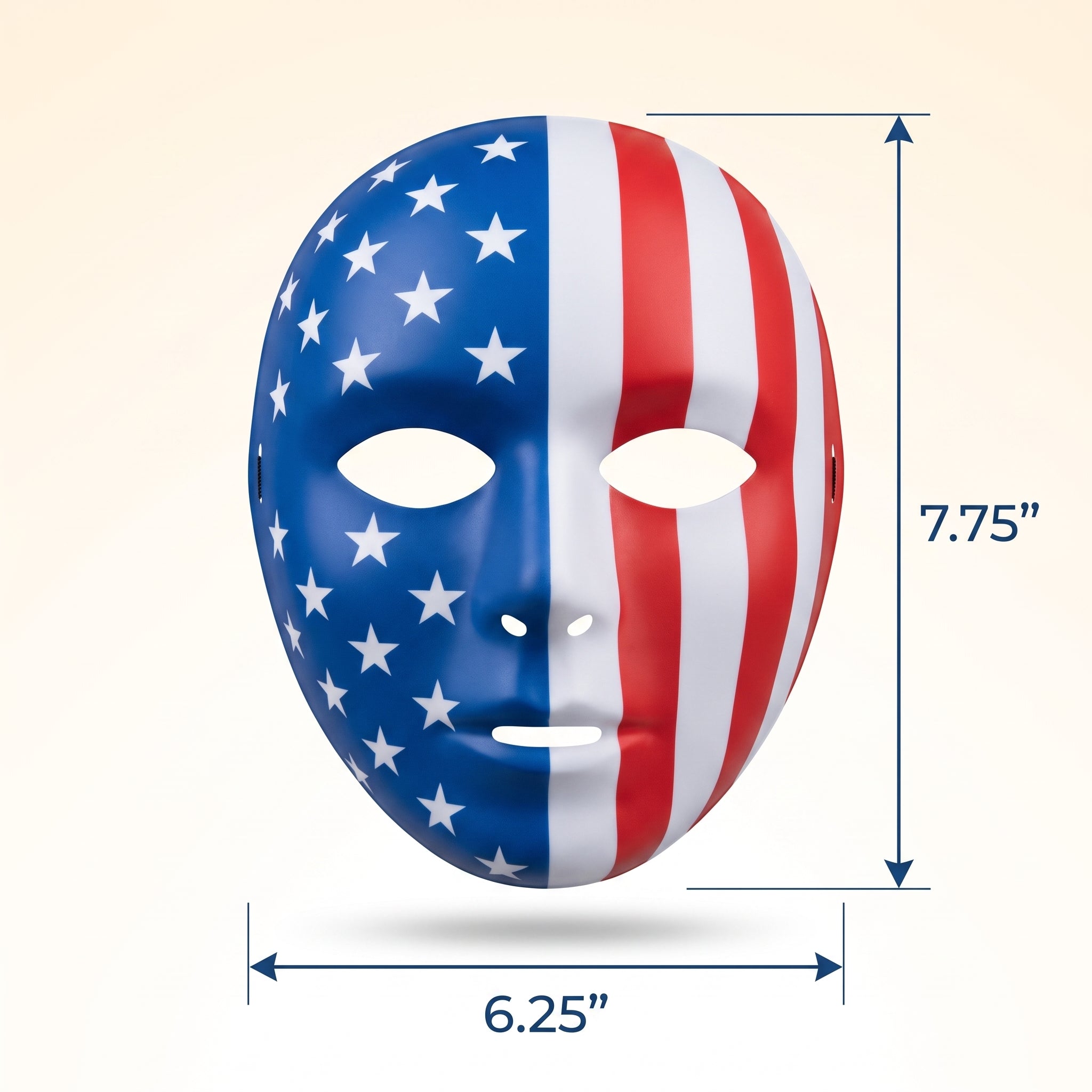 Patriotic Full Face Mask - Red, White, and Blue