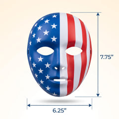 Patriotic Full Face Mask - Red, White, and Blue