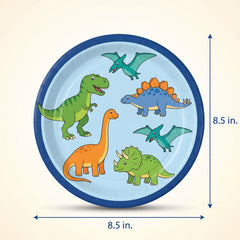 Dino Adventure 8.5" Round Paper Plates - 8 Count