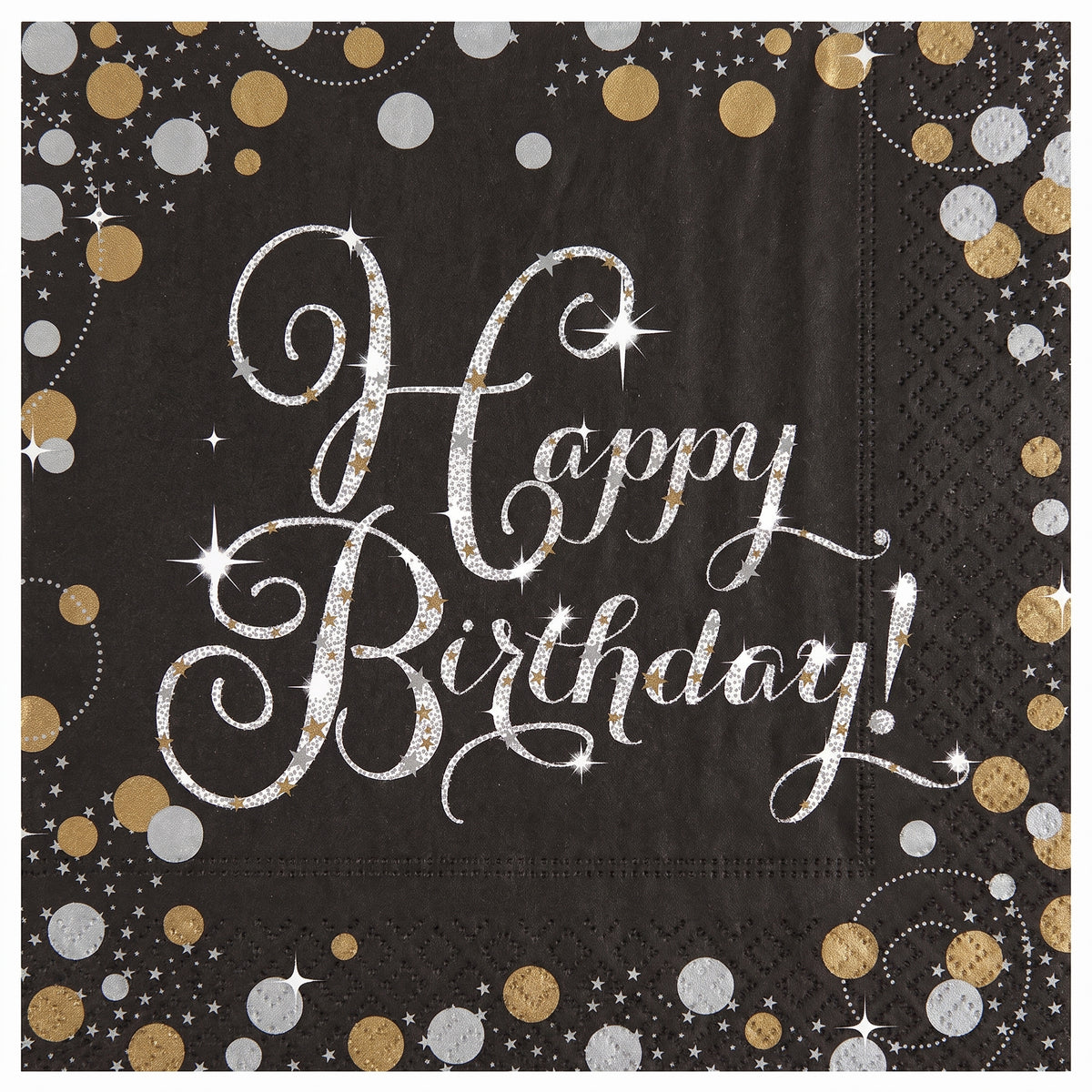Sparkling Birthday Luncheon Napkins - 6.5 In. x 6.5 In.