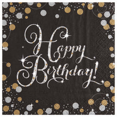 Sparkling Birthday Luncheon Napkins - 6.5 In. x 6.5 In.