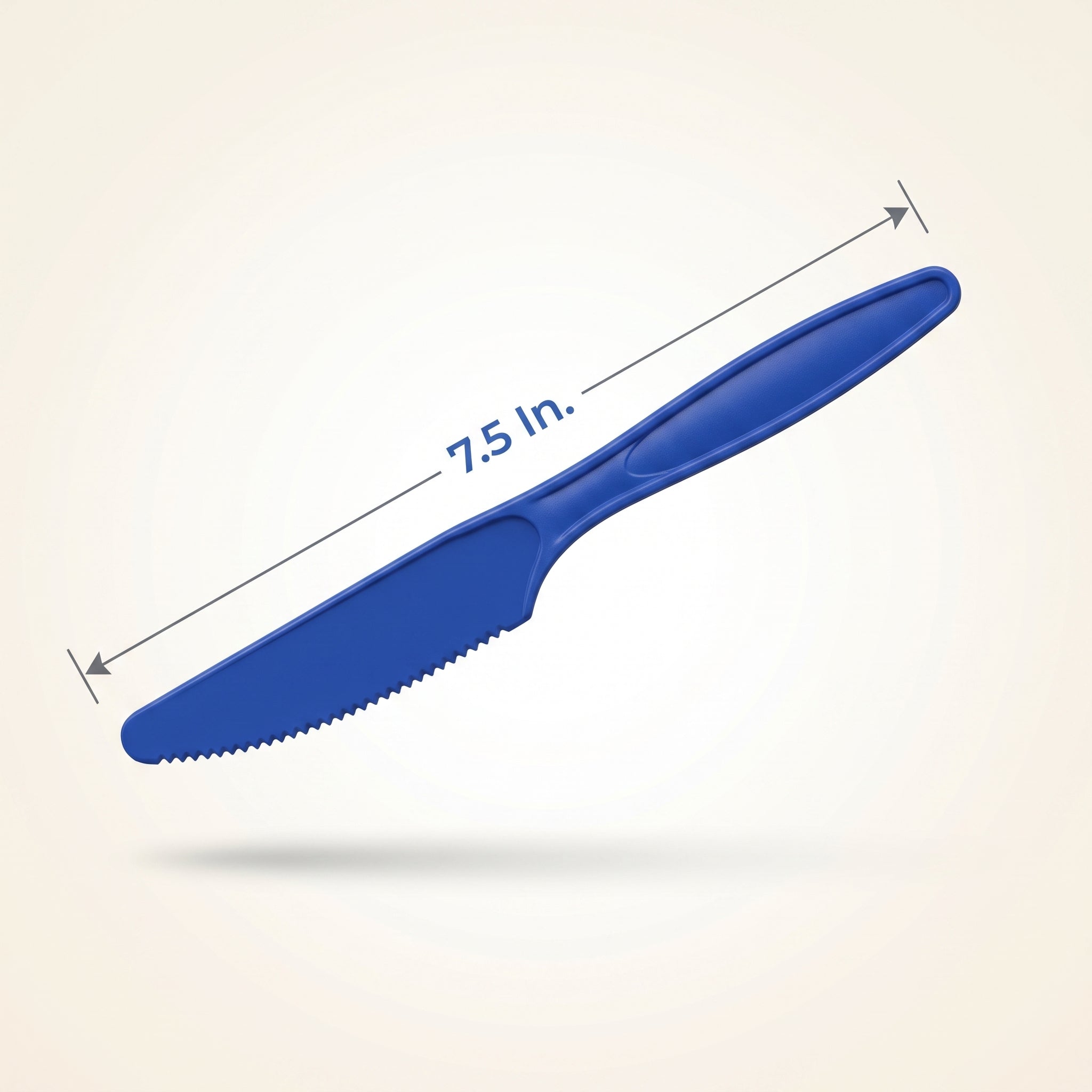 Heavy Duty Royal Blue Plastic Knives - 7.5 in. - 50 Pack
