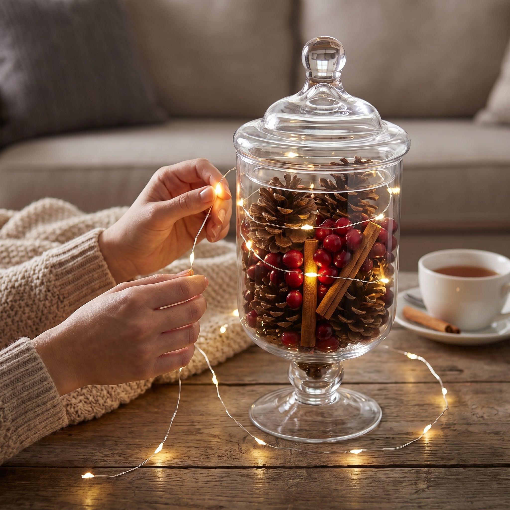 Enchanting White LED Fairy String Lights - 5 ft, 60 Lights