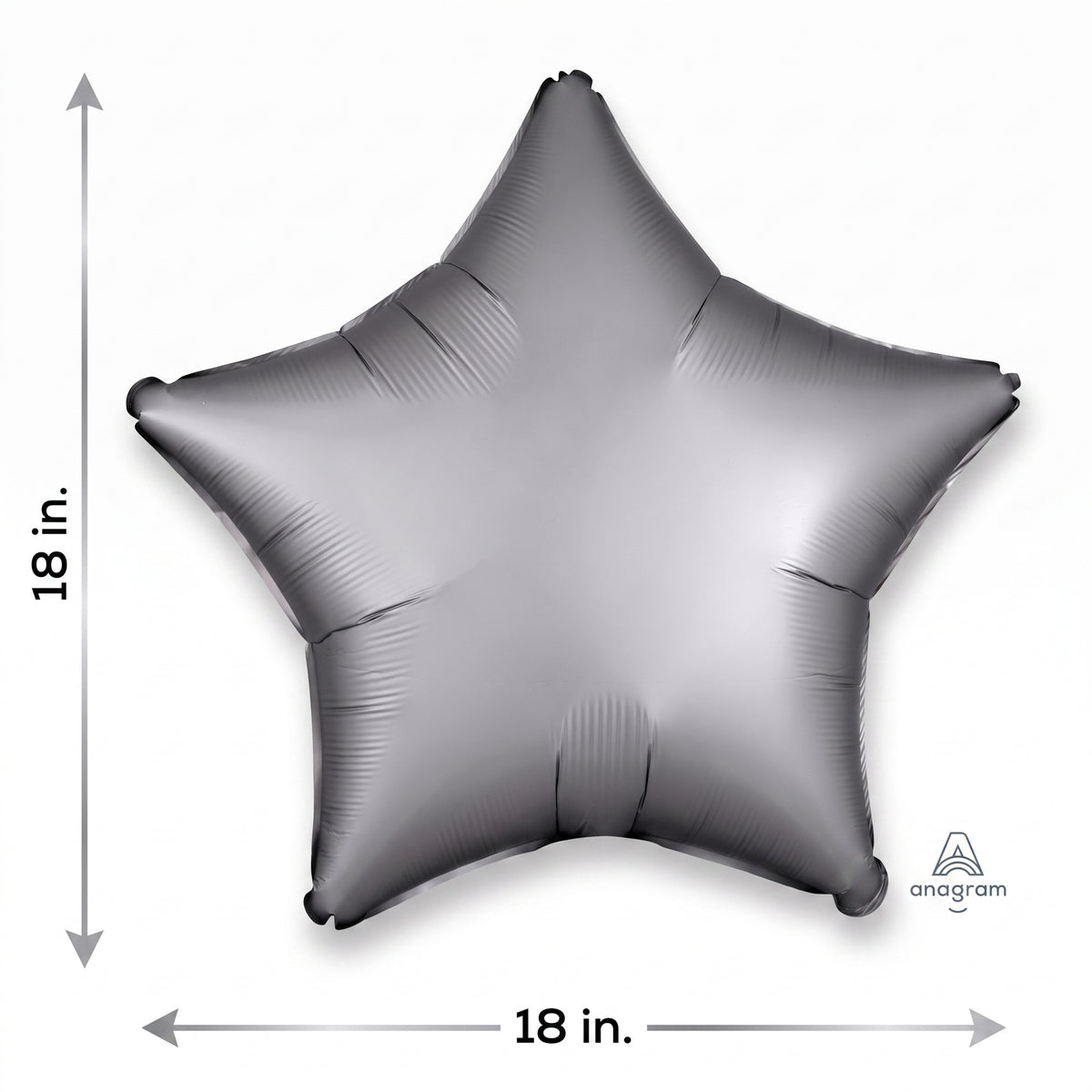 Platinum Silver Star Foil Balloon - 18 Inch