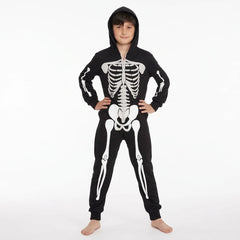 Boys' Skeleton Bodysuit with Hood - Child L (12-14)