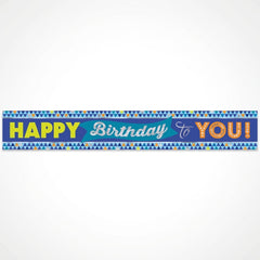 True Blue Happy Birthday Banner