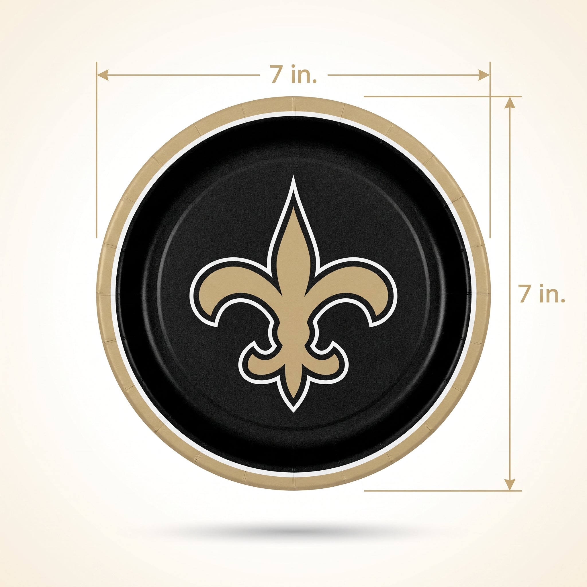 New Orleans Saints 7" Round Paper Plates