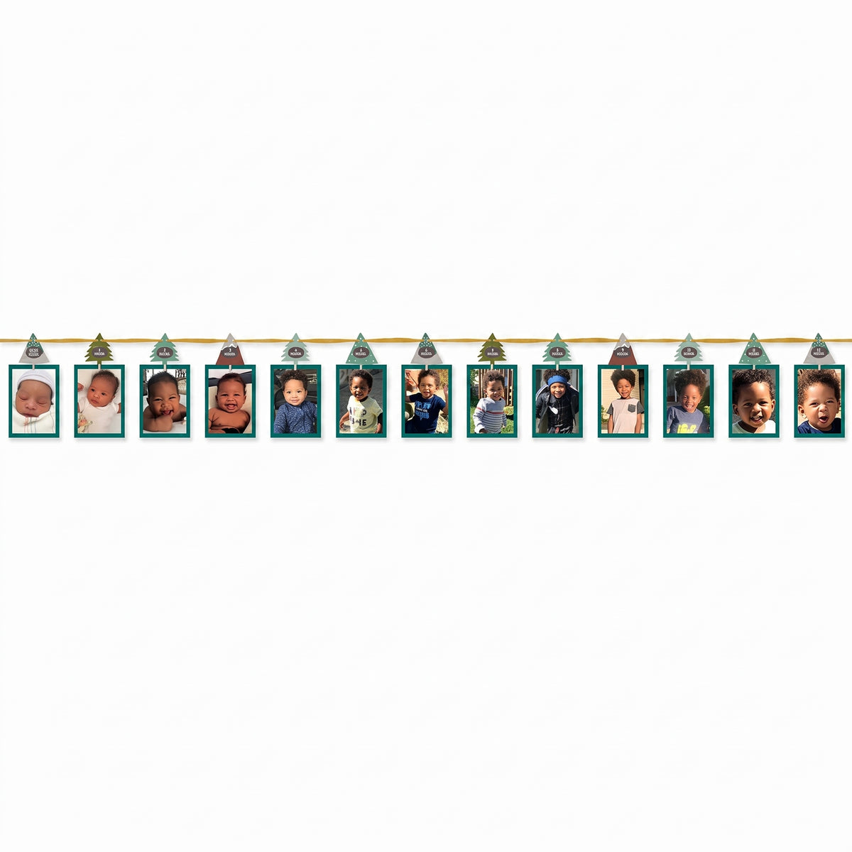 Wilderness Photo Garland Kit for Baby‚Äôs First Birthday