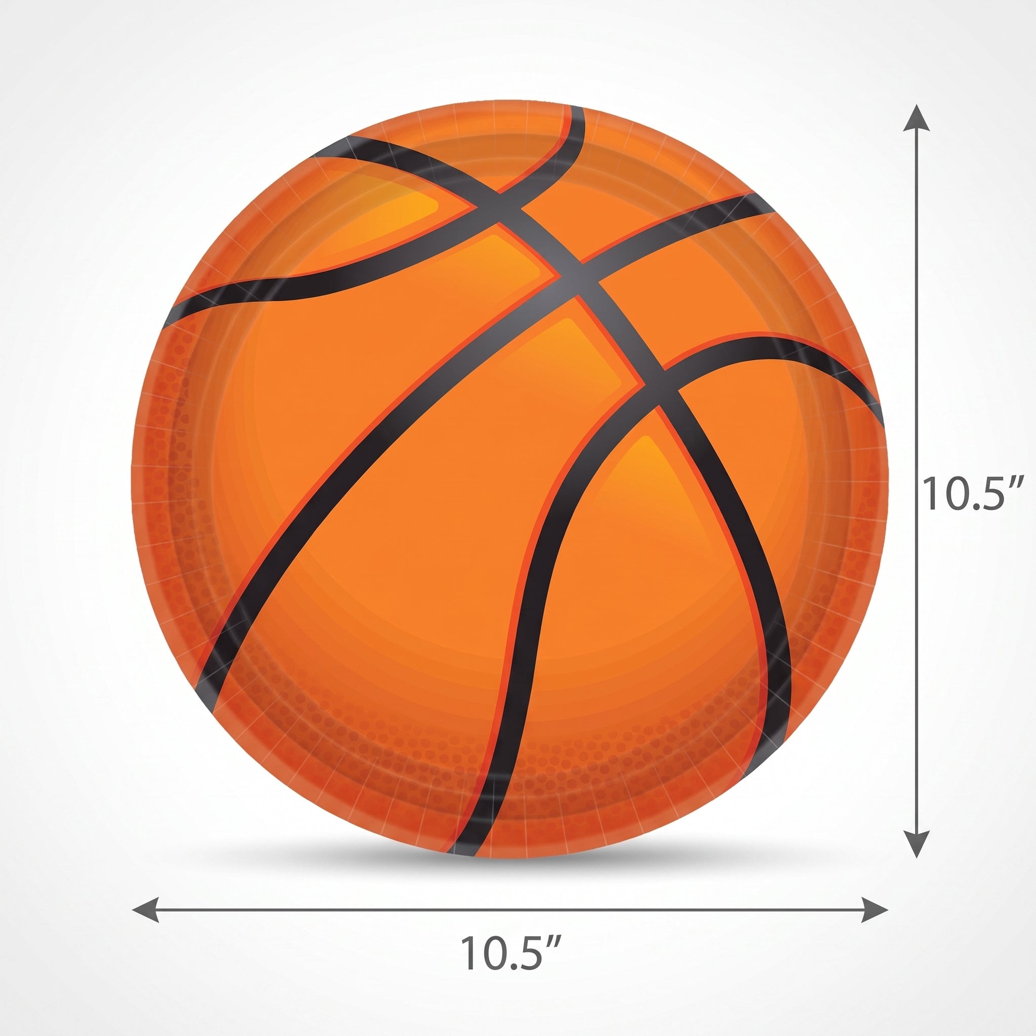 Slam Dunk Basketball Paper Plates - 10.5"