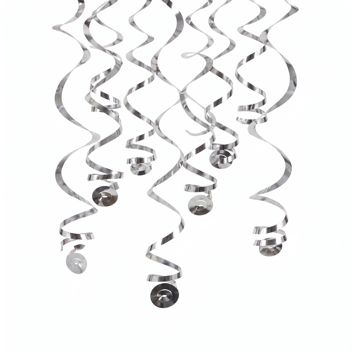 Silver Swirl Decorations - 12 Pack