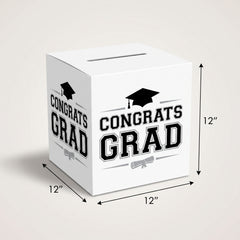 Graduation Card Holder Box - White, 12 Inches