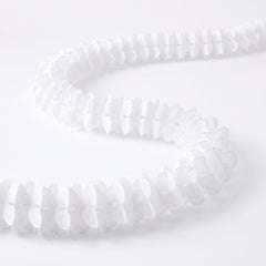 Frosty White Tissue Paper Garland - 12 ft