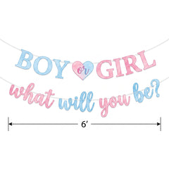 "Boy or Girl?" Gender Reveal Banner - 12 ft. Party Decoration
