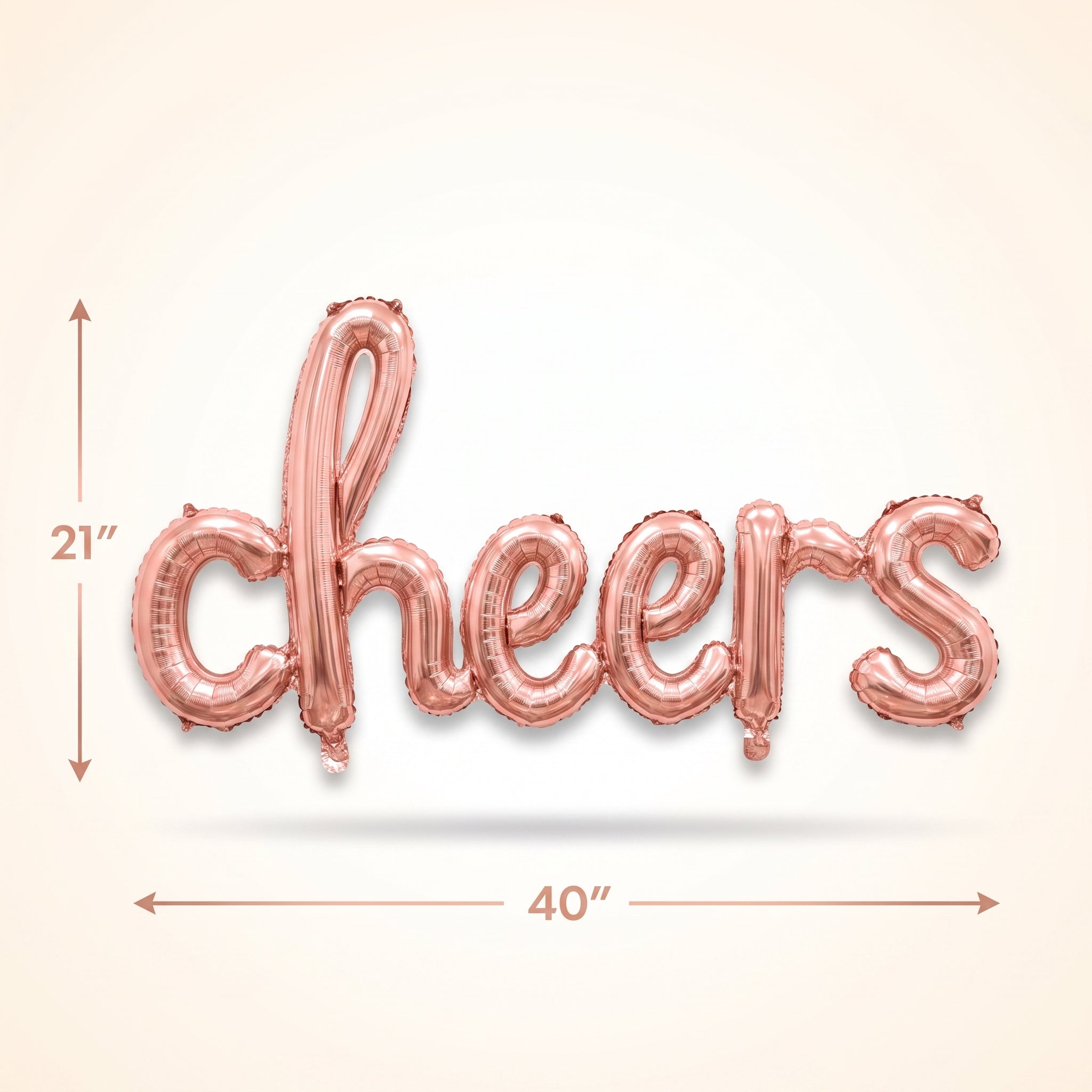 Rose Gold "Cheers" Script Foil Balloon