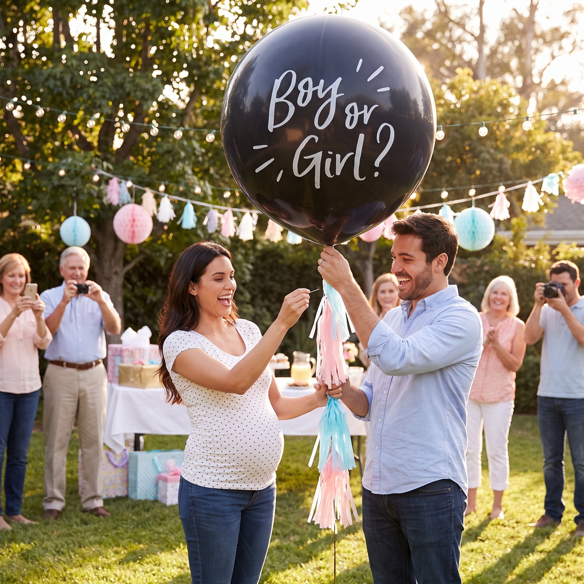 Ginger Ray "Boy or Girl?" Gender Reveal Latex Balloon