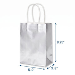 Silver Cube Kraft Gift Bag - Pack of 12
