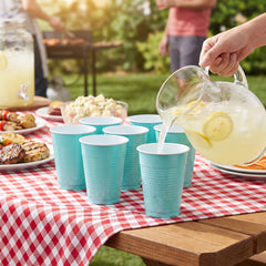 Robin's Egg Blue 12oz Plastic Cups - 50 Pack
