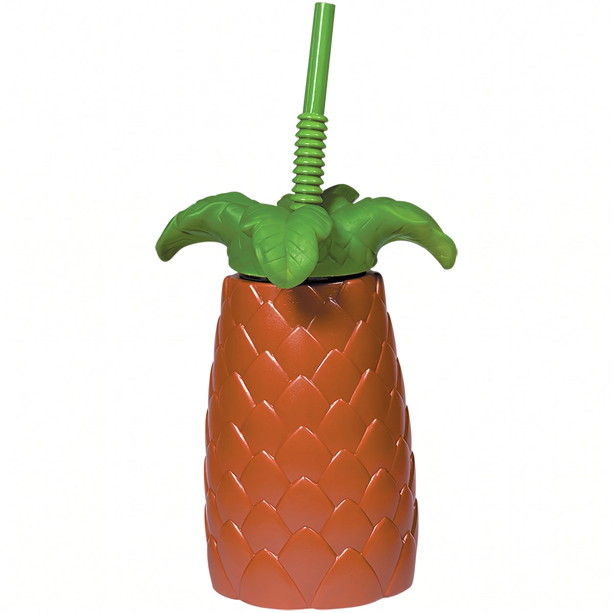 Tropical Palm Tree Cup with Straw
