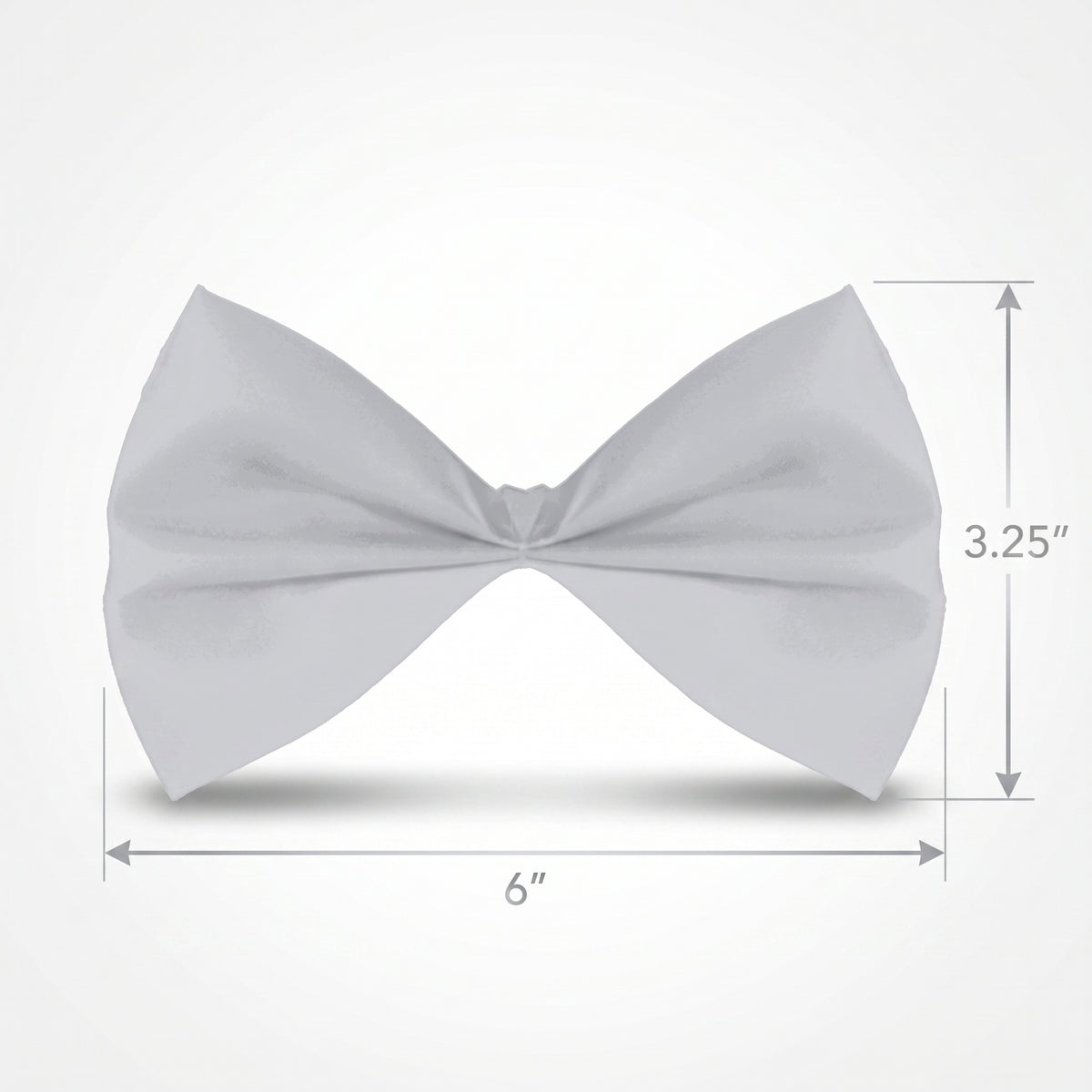 Silver Bow Tie Costume Accessory