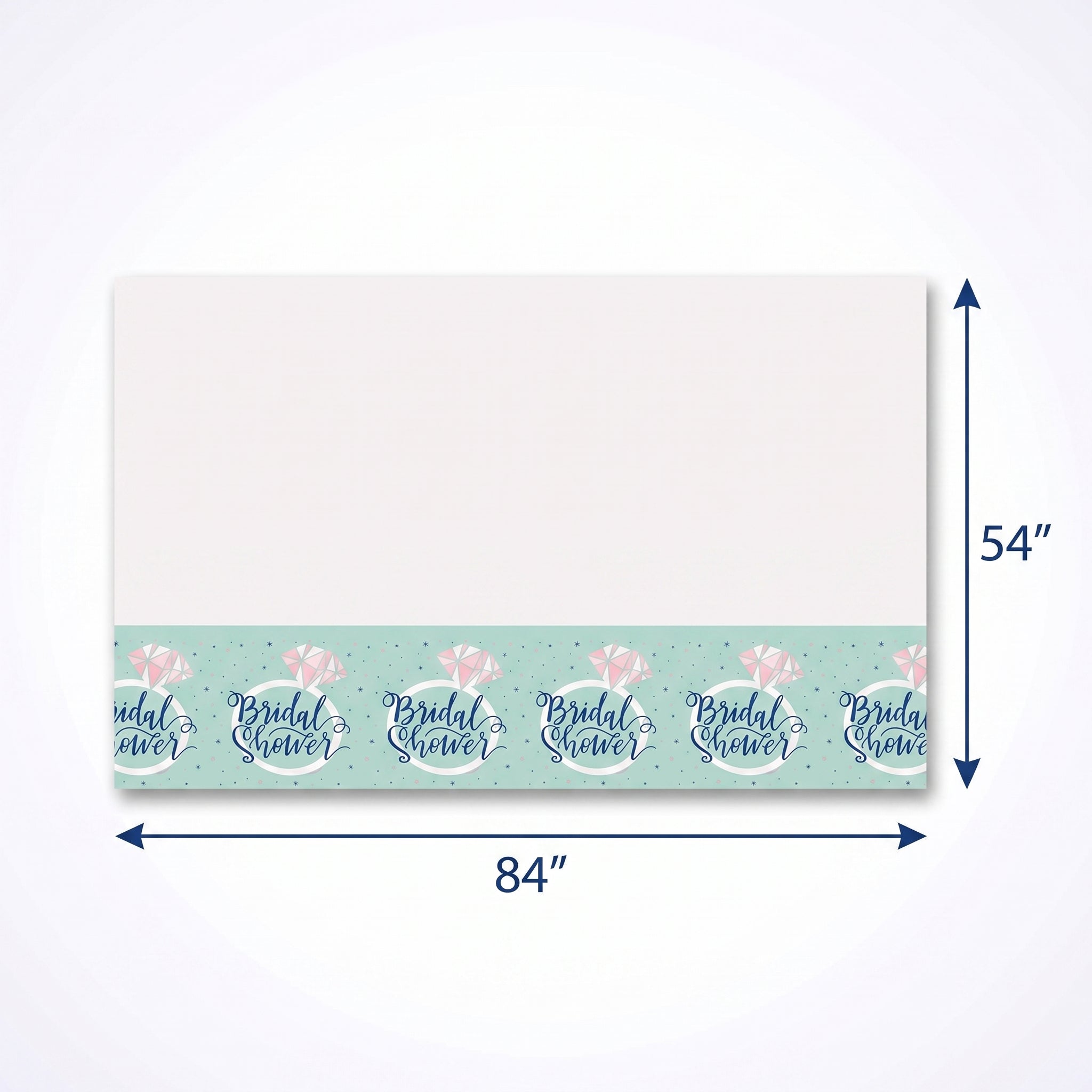 Mint Bridal Shower Plastic Table Cover