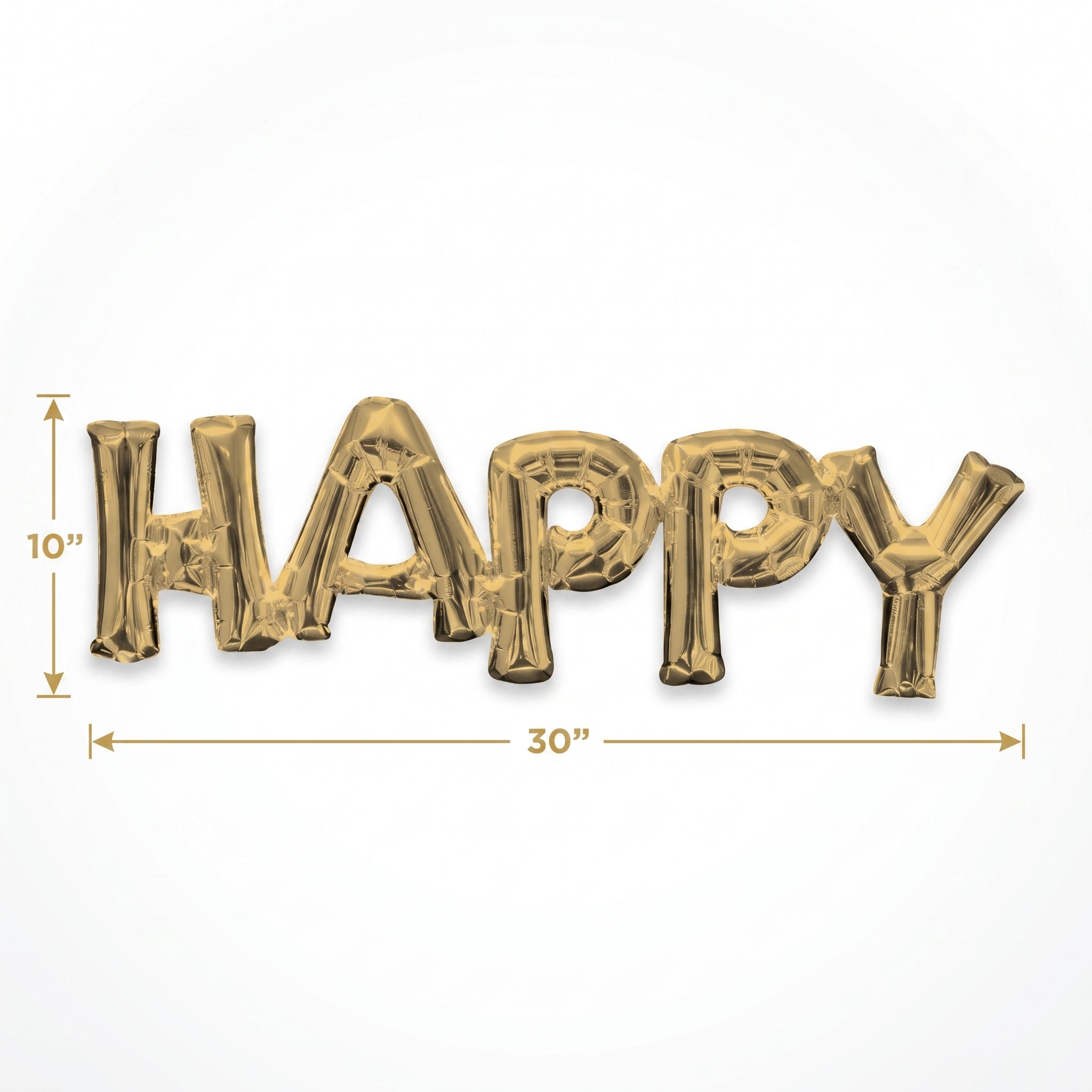 Gold Foil "HAPPY" Air Filled Balloon