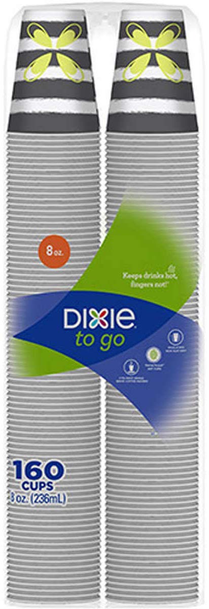 8 Oz. Dixie To Go 160 Insulated Paper Cups