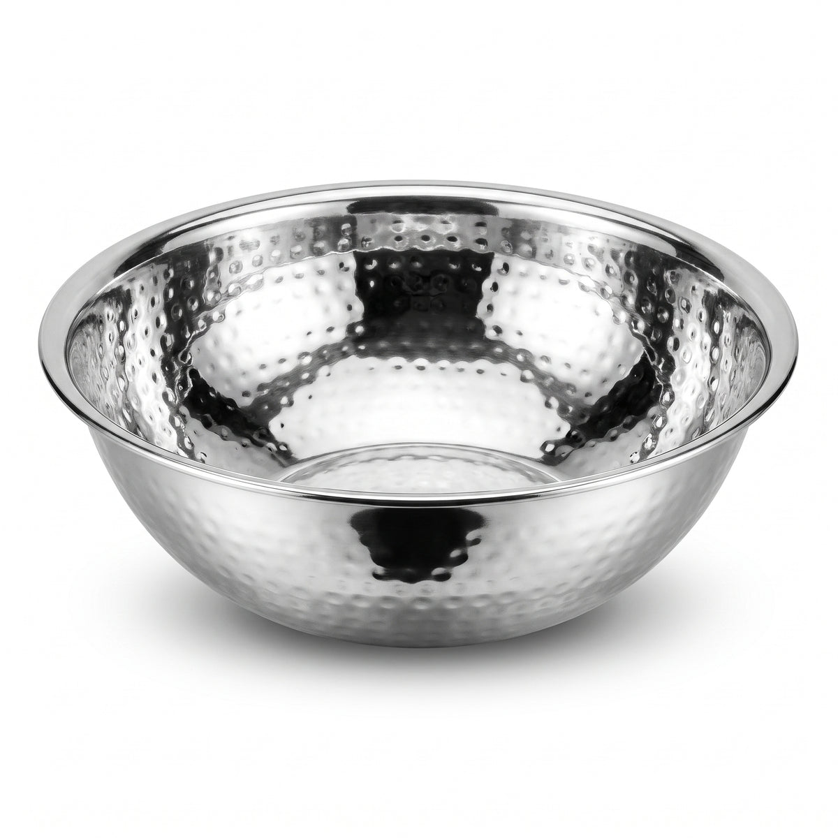 Elegant 10.75" Hammered Stainless Steel Serving Bowl