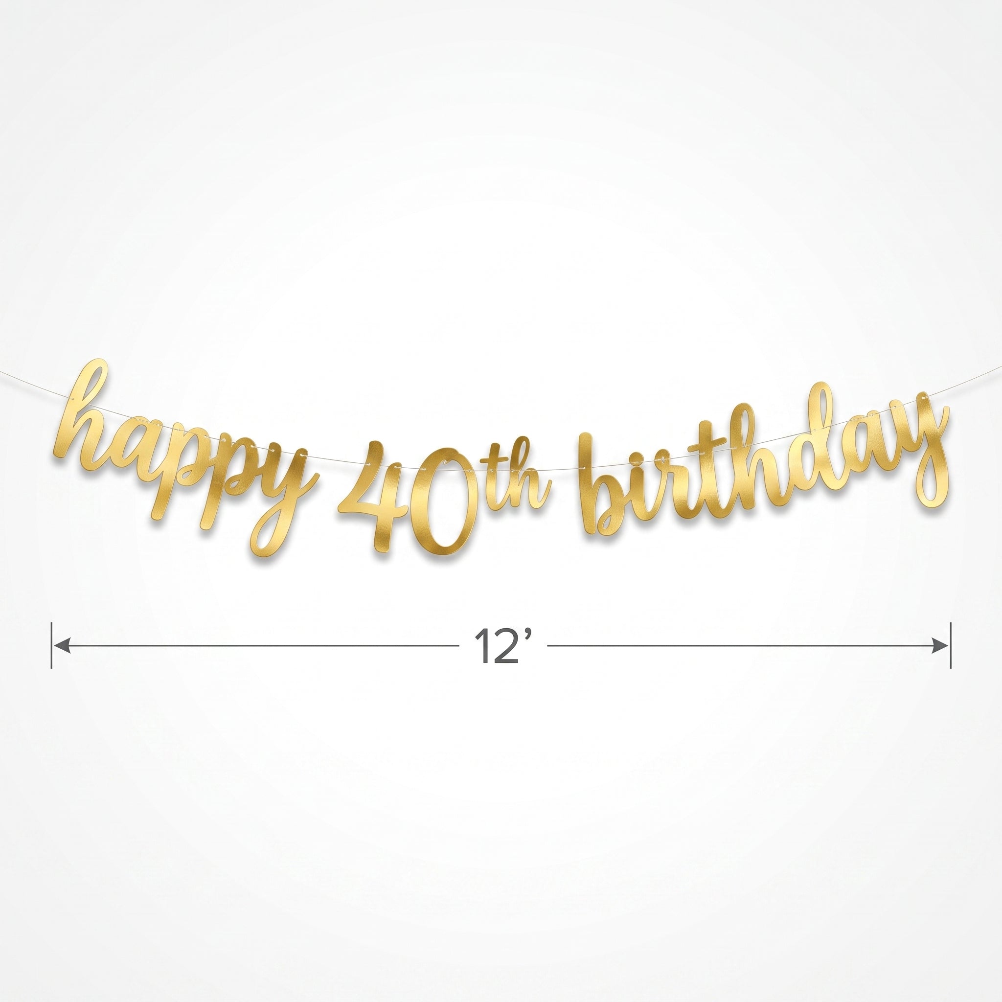 Golden Age 40th Birthday Letter Banner Decoration