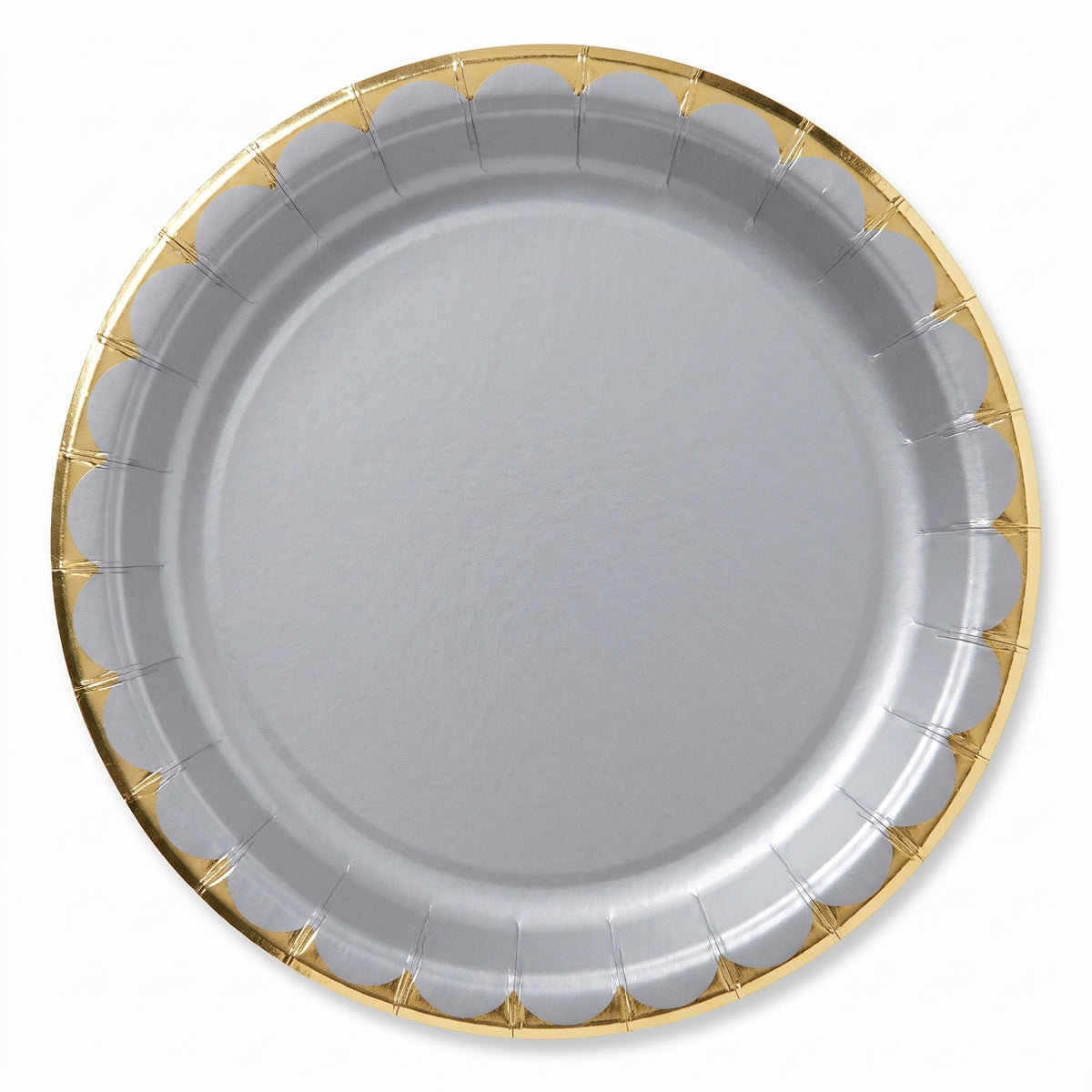 Elegant Silver 10" Paper Dinner Plates