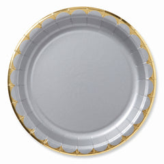 Elegant Silver 10" Paper Dinner Plates