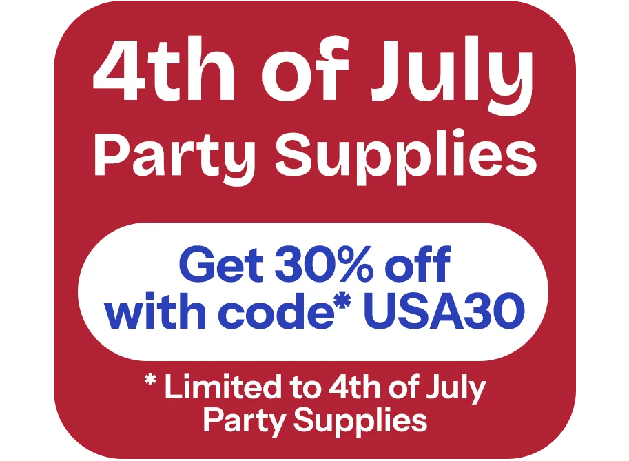 4th of July Party Supplies - Get 30% offwith code USA30
