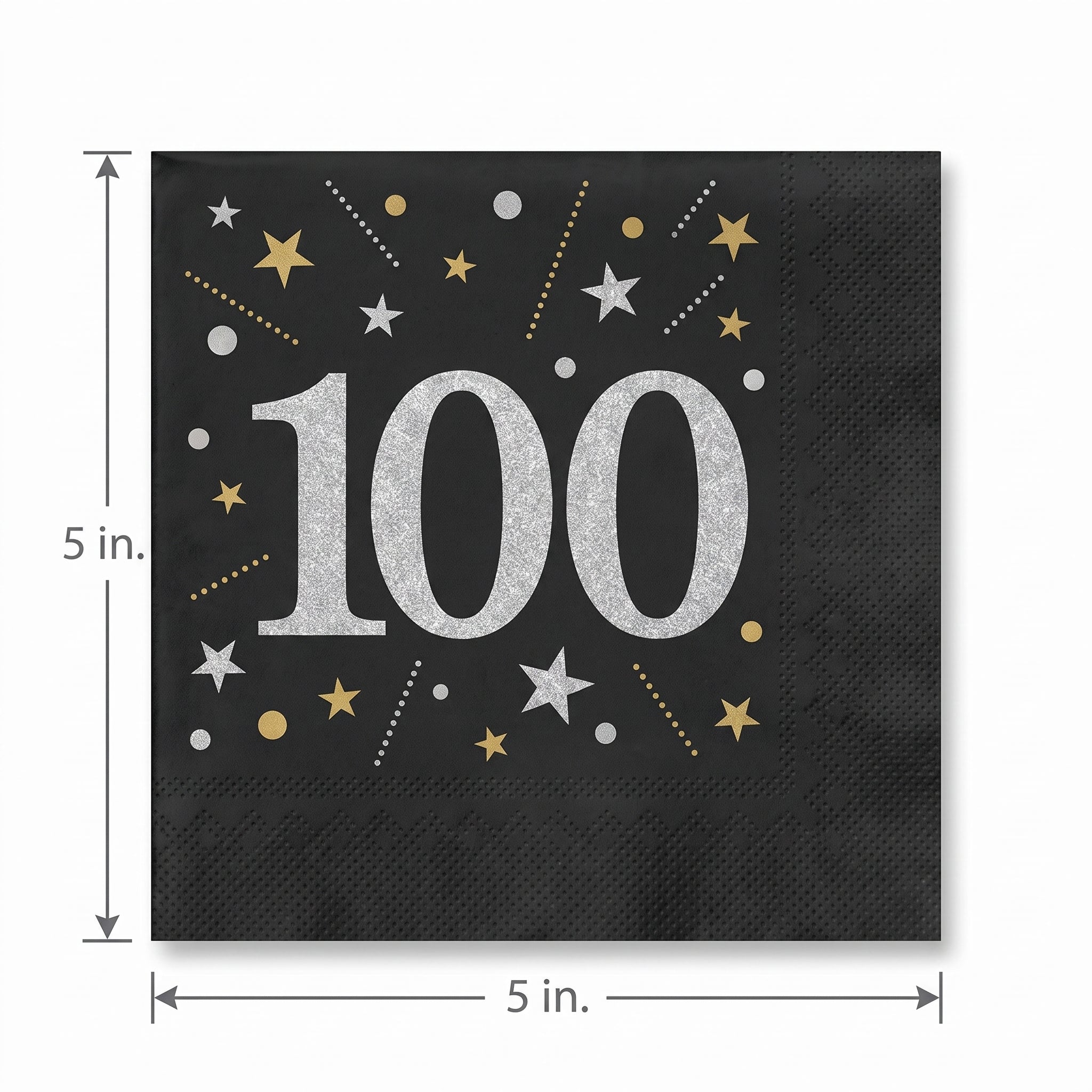 Sparkling Celebration Beverage Napkins - 5 In. X 5 In.