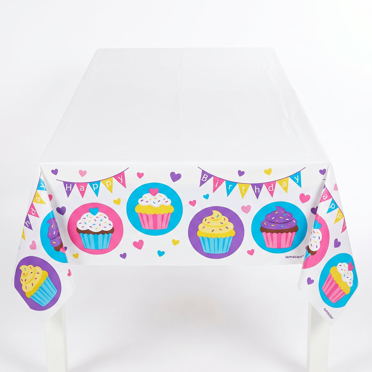 Cupcake Party Birthday Plastic Table Cover