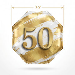 Golden Age 50th Birthday Foil Balloon