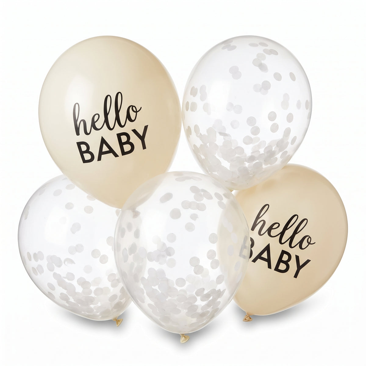 Ginger Ray "Hello Baby" Latex Balloons for Baby Shower