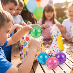 Glitter Star Bounce Ball Favors, 8-Pack, Multi-Color