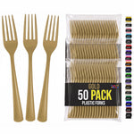 Heavy Duty Gold Plastic Forks | 7.5 in. | 50 Count