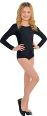 Kids' Black Long Sleeve Bodysuit - Perfect for Halloween Costumes