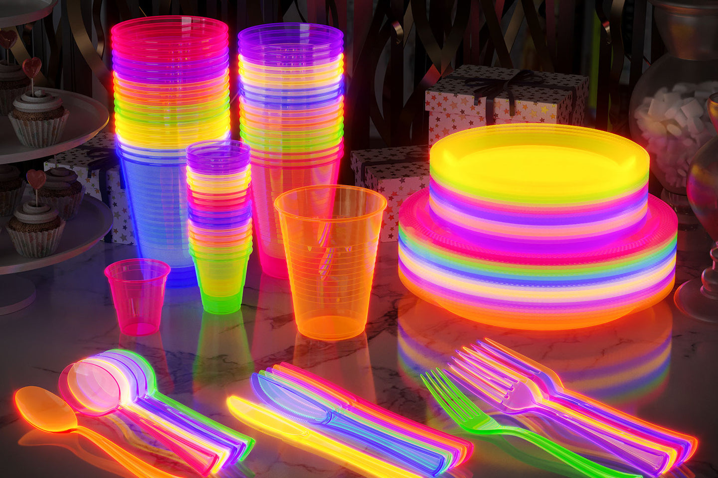 360 Pcs Glow Neon Party Combo Pack