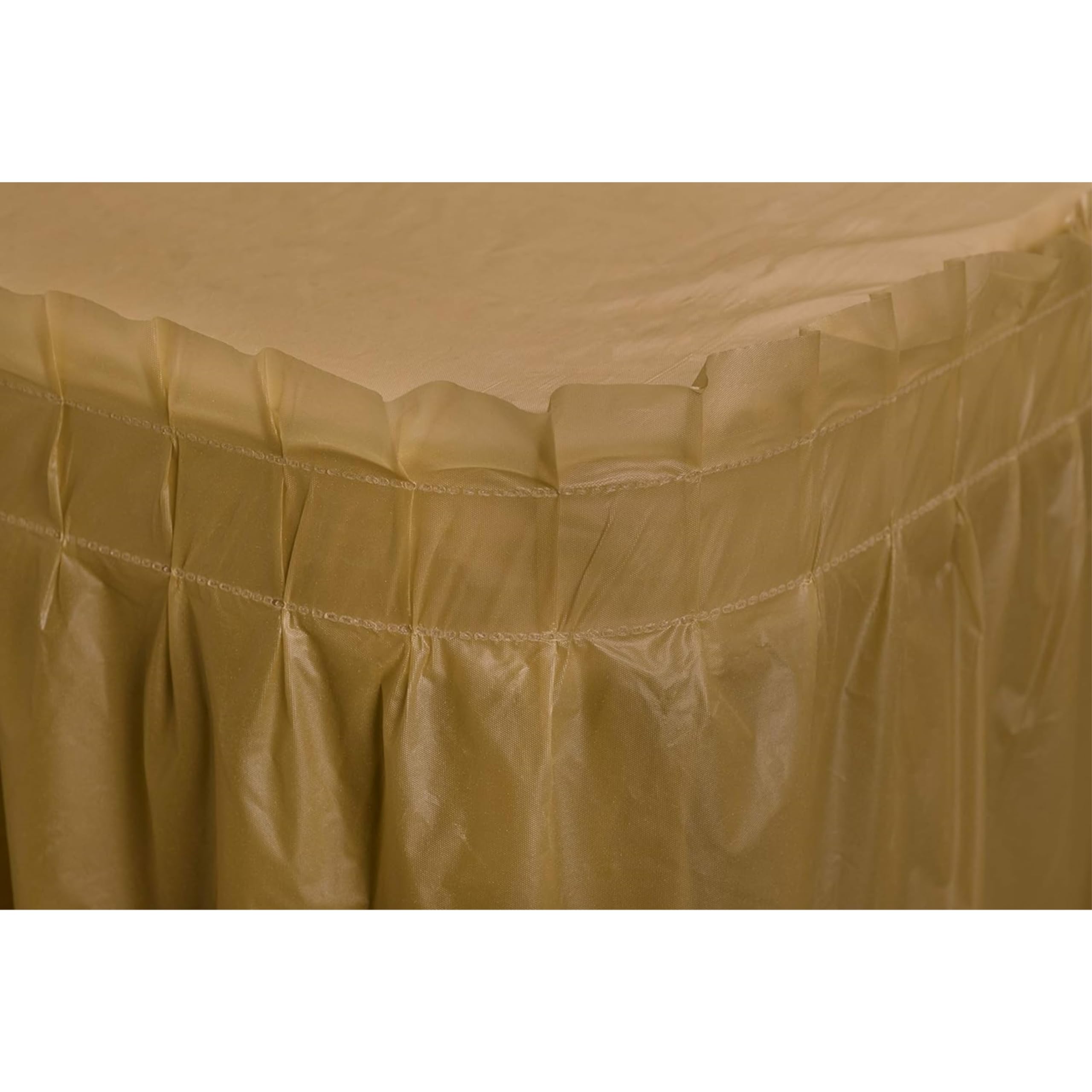 Gold Plastic Table Skirt | Case of 48