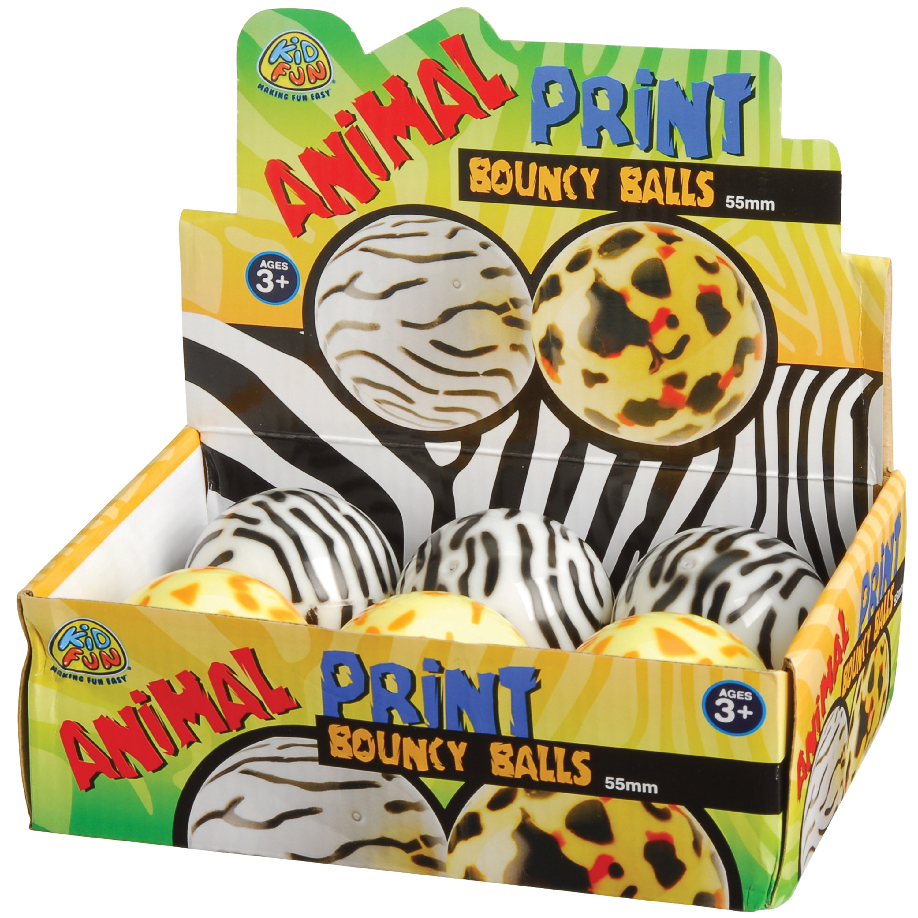 Animal Print Bouncy Ball/6 Per Disp