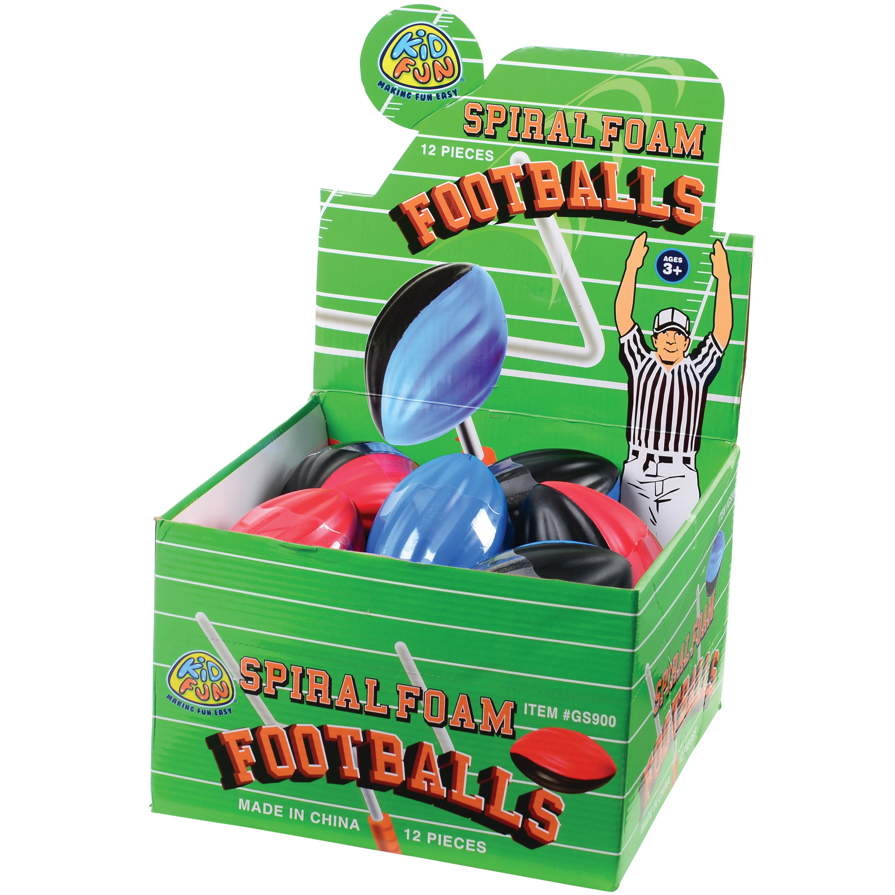 Spiral Footballs/12 Per Disp