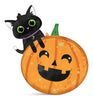 Halloween Cat & Pumpkin 24" x 29" Super Shape Foil Balloon