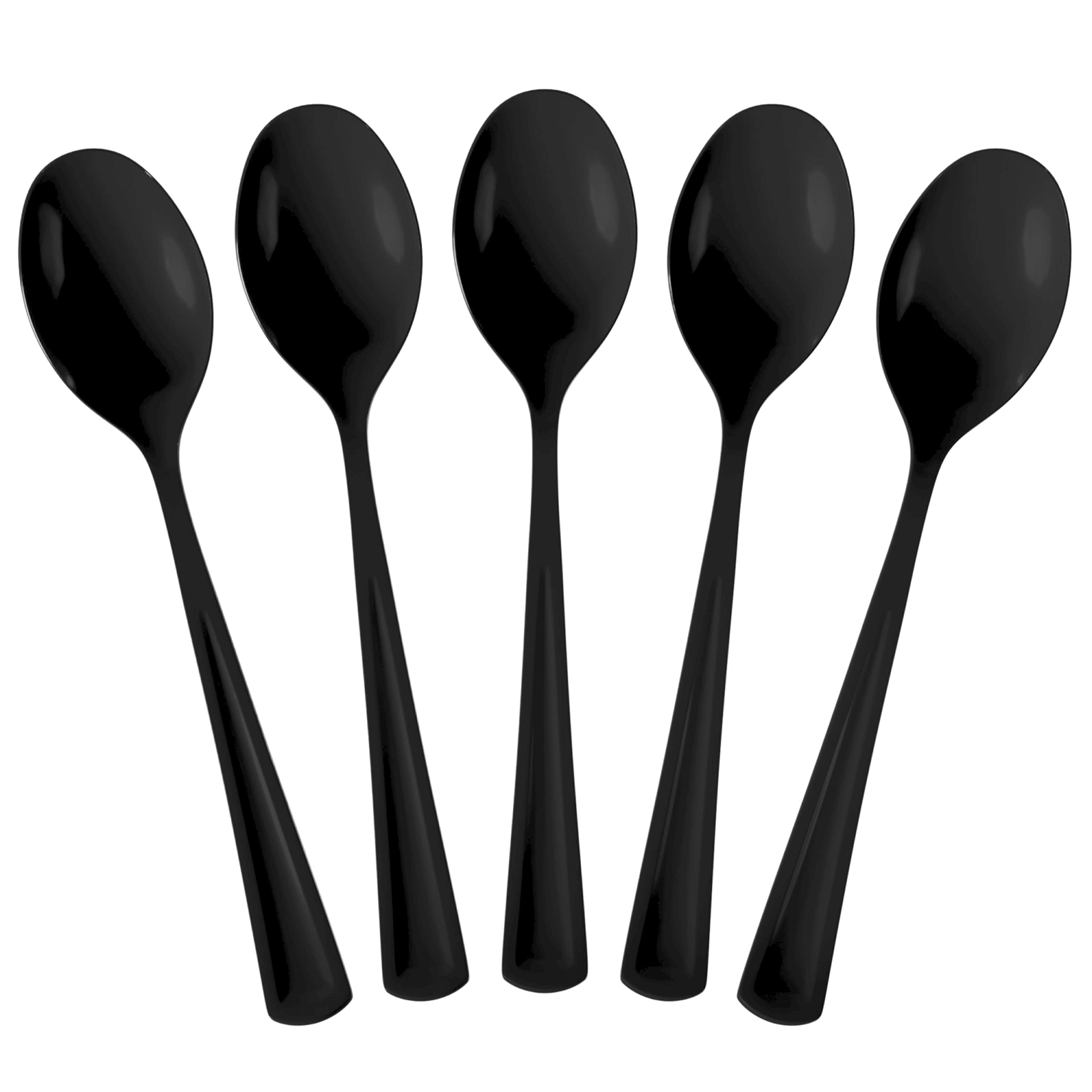 Black Plastic Spoons | 25 Count