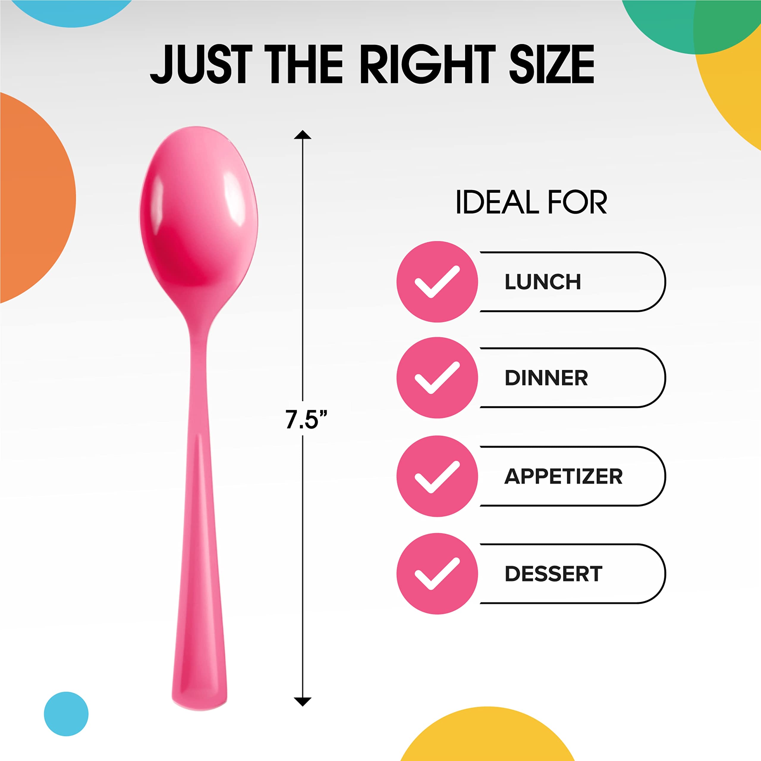 Cerise Plastic Spoons | 25 Count
