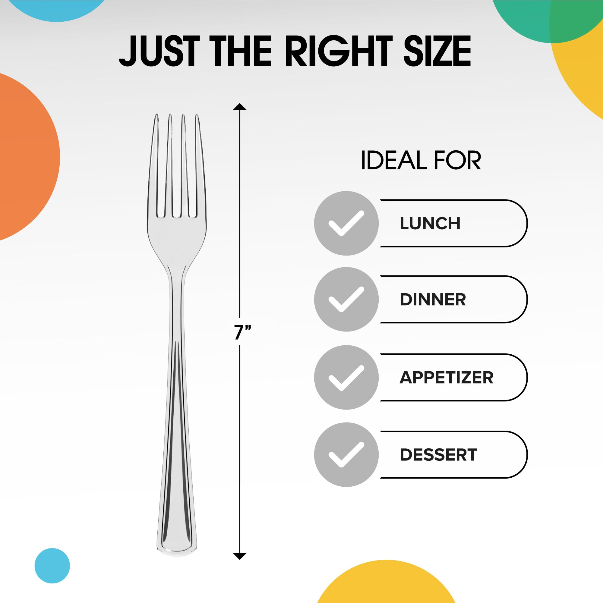 Clear Plastic Forks | 25 Count