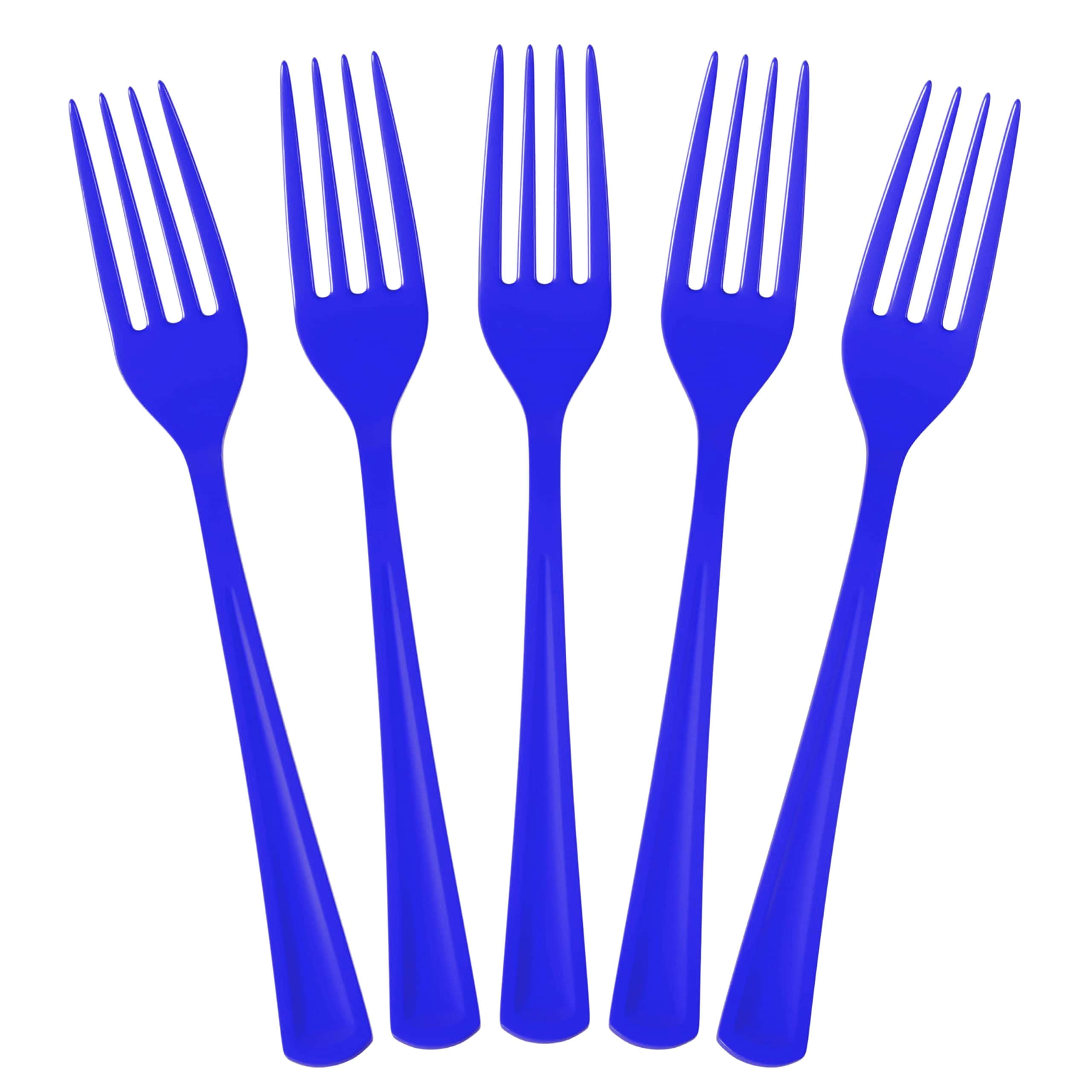 Heavy Duty Dark Blue Plastic Forks | 50 Count