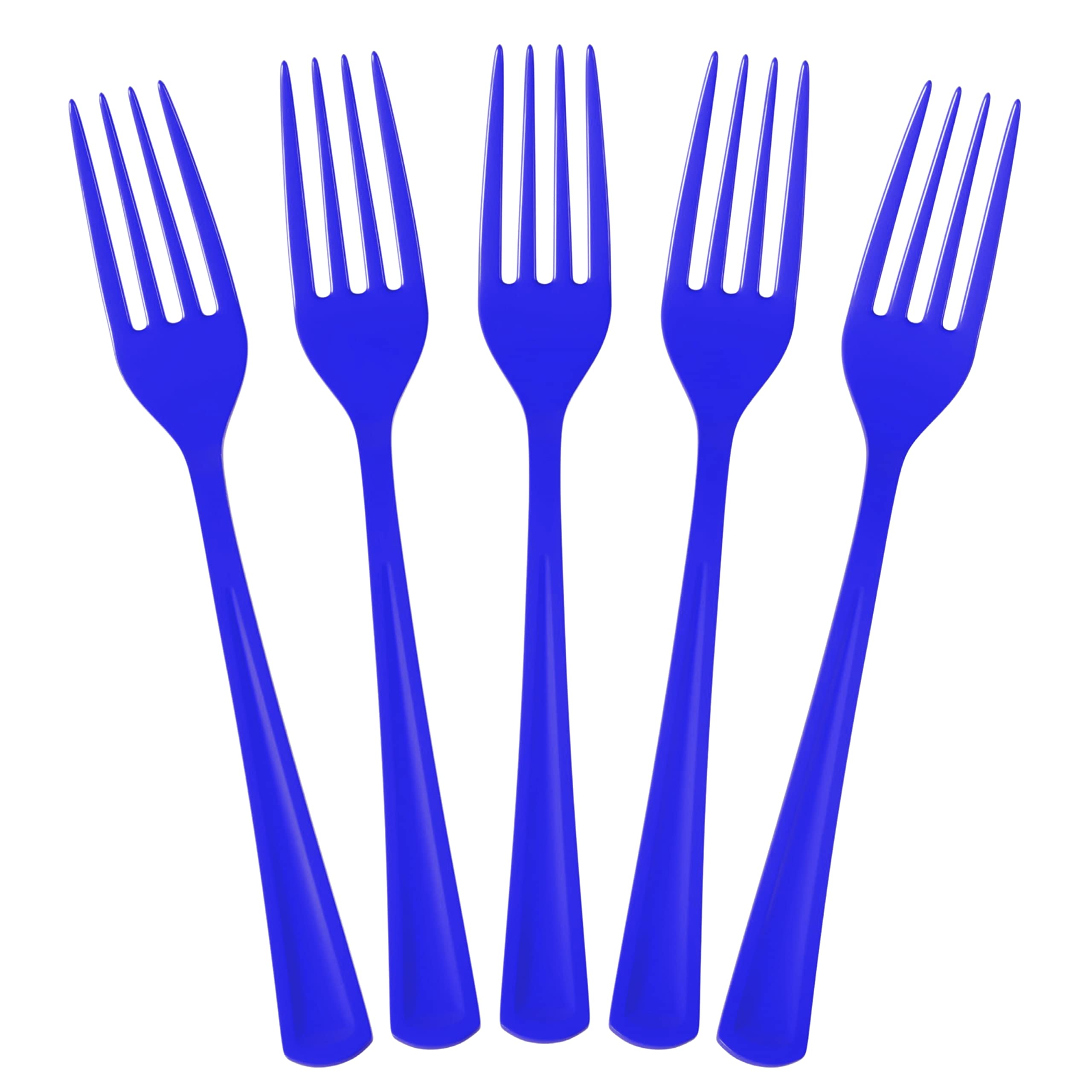Dark Blue Plastic Forks | 25 Count