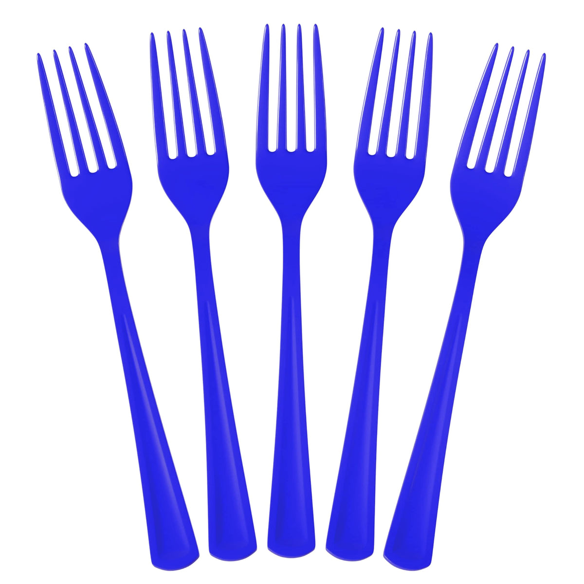 Dark Blue Plastic Forks | 25 Count