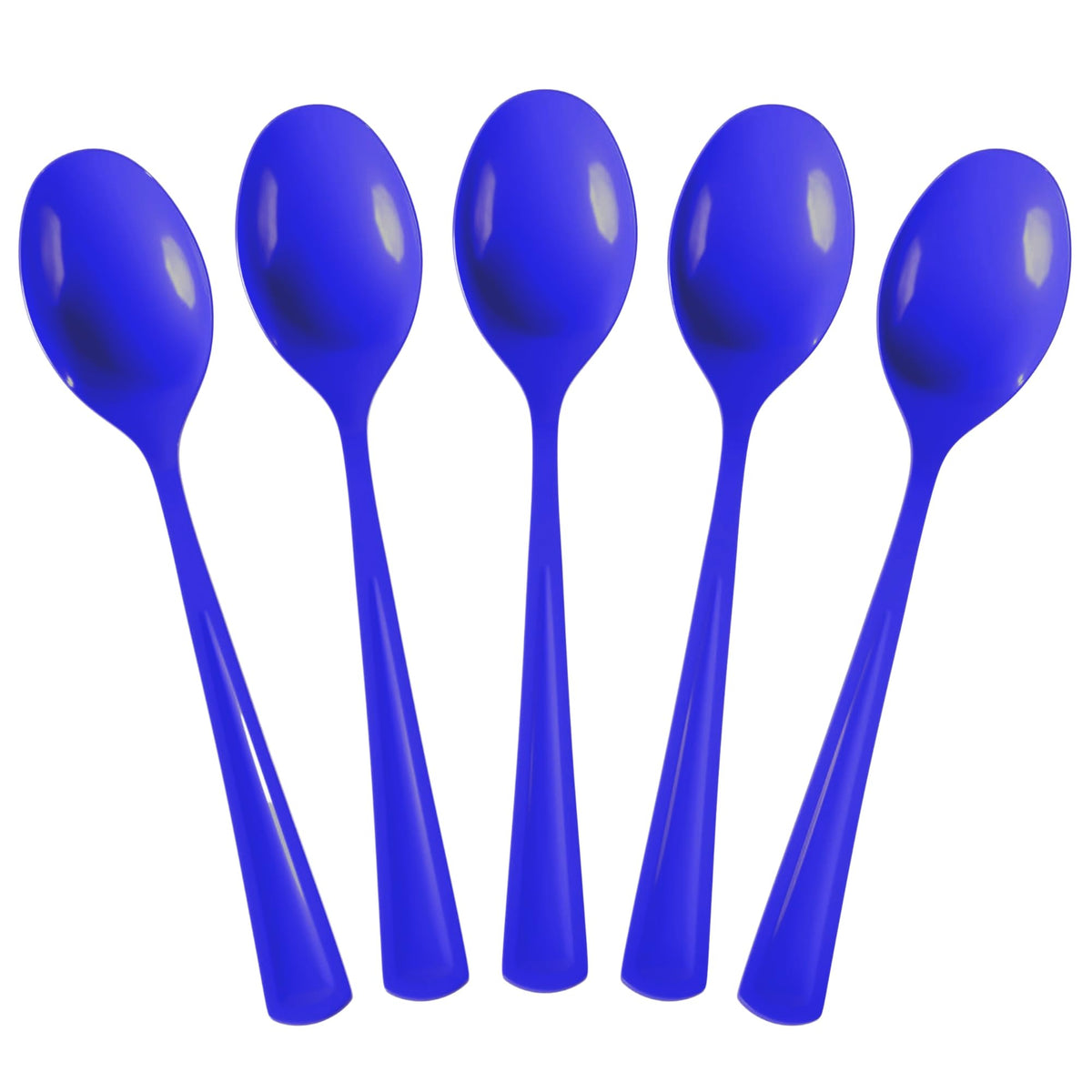 Heavy Duty Dark Blue Plastic Spoons | 50 Count